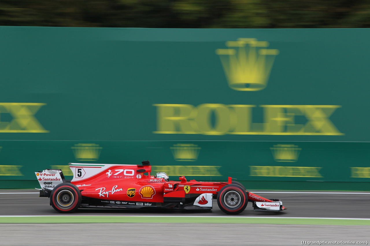 GP ITALIA, 01.09.2017- Prove Libere 1, Sebastian Vettel (GER) Ferrari SF70H