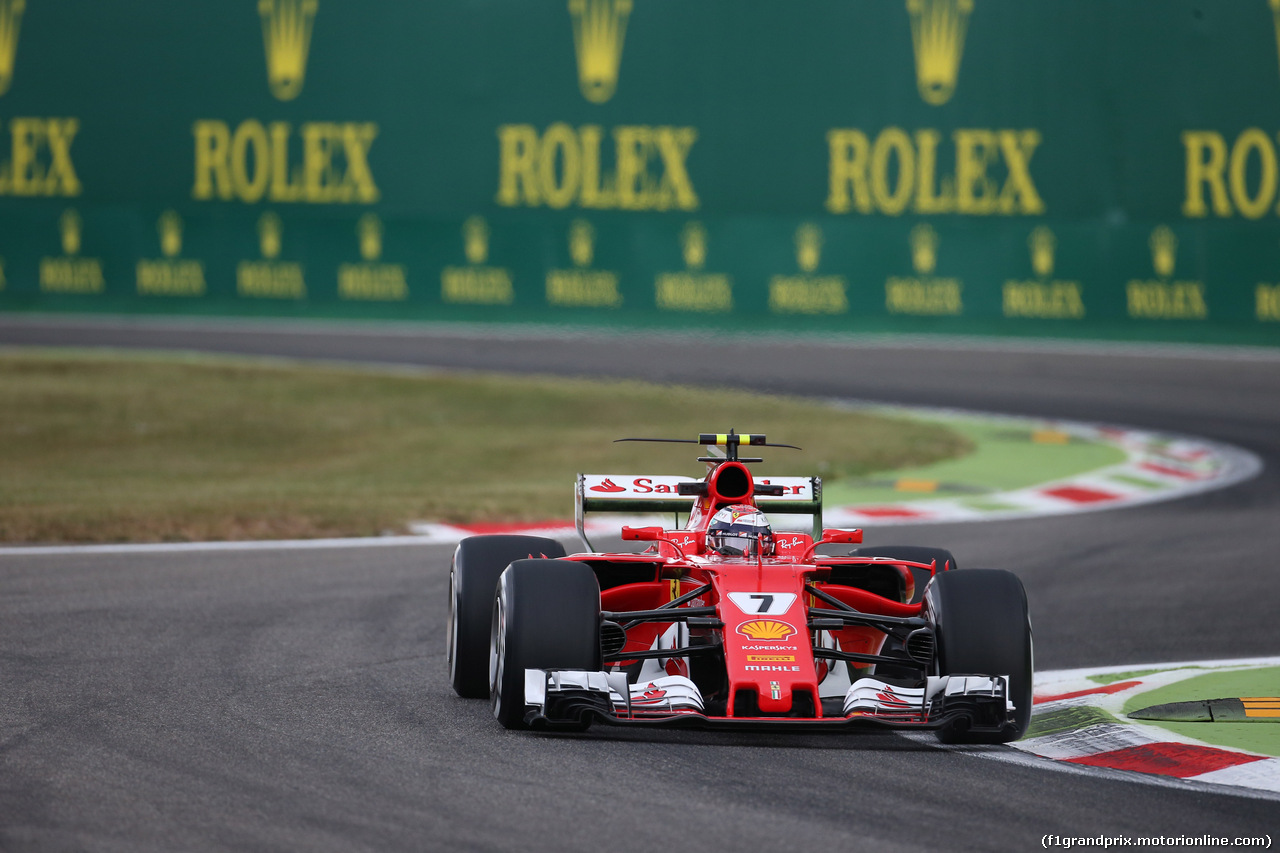 GP ITALIA, 01.09.2017- Prove Libere 1, Kimi Raikkonen (FIN) Ferrari SF70H