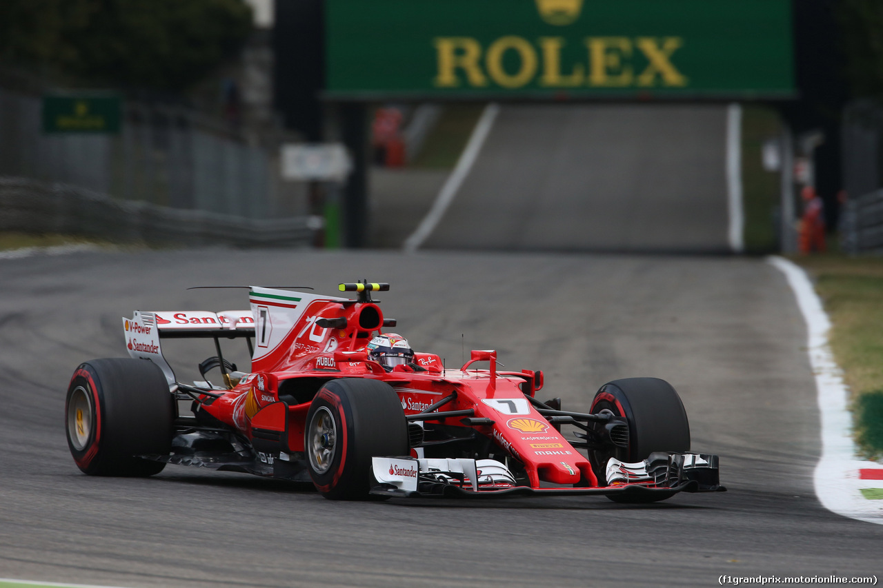GP ITALIA, 01.09.2017- Prove Libere 1, Kimi Raikkonen (FIN) Ferrari SF70H