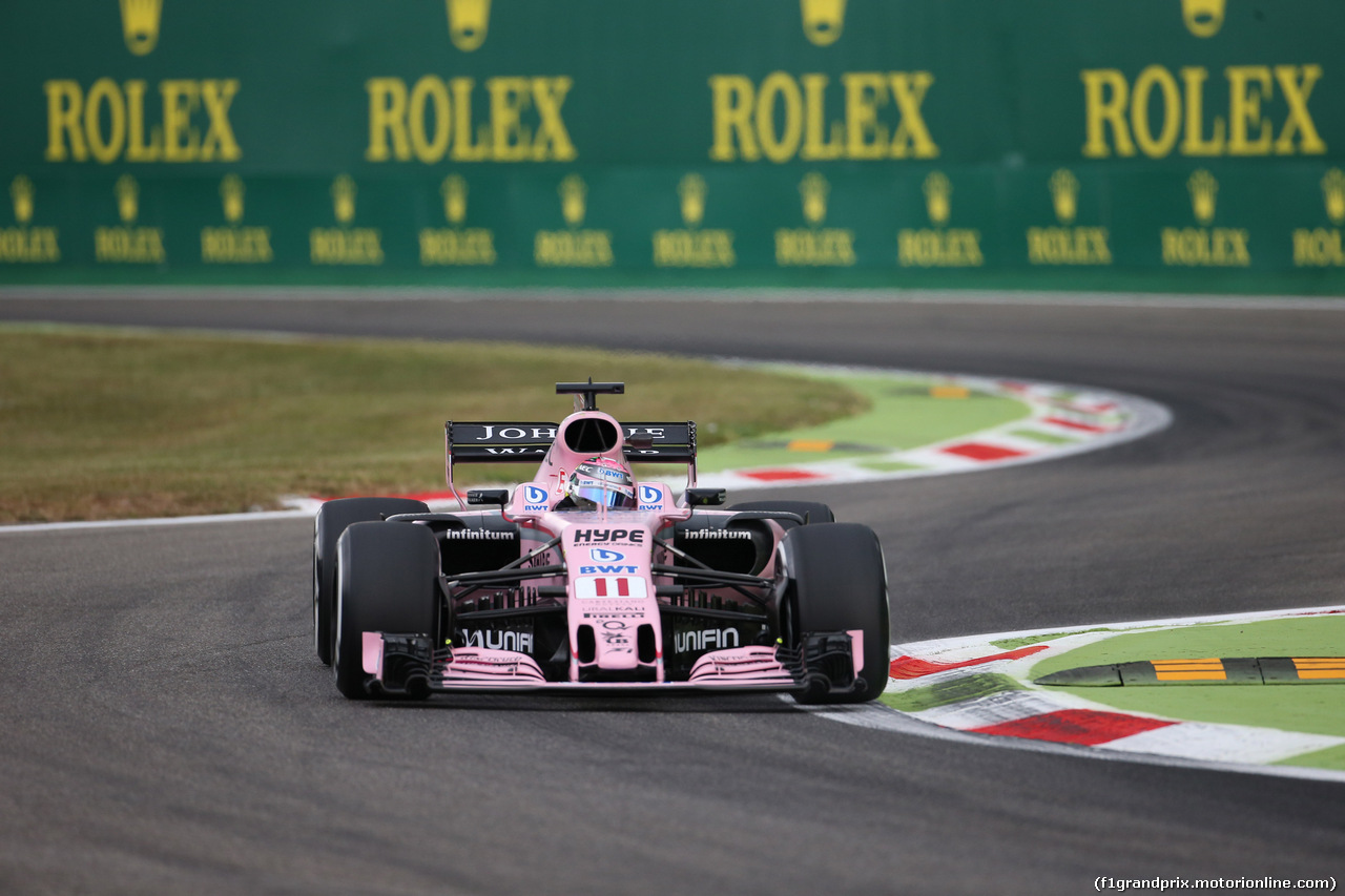 GP ITALIA, 01.09.2017- Prove Libere 1, Sergio Perez (MEX) Sahara Force India F1 VJM010