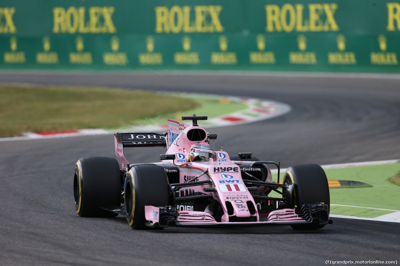 GP ITALIA, 01.09.2017- Prove Libere 1, Sergio Perez (MEX) Sahara Force India F1 VJM010
