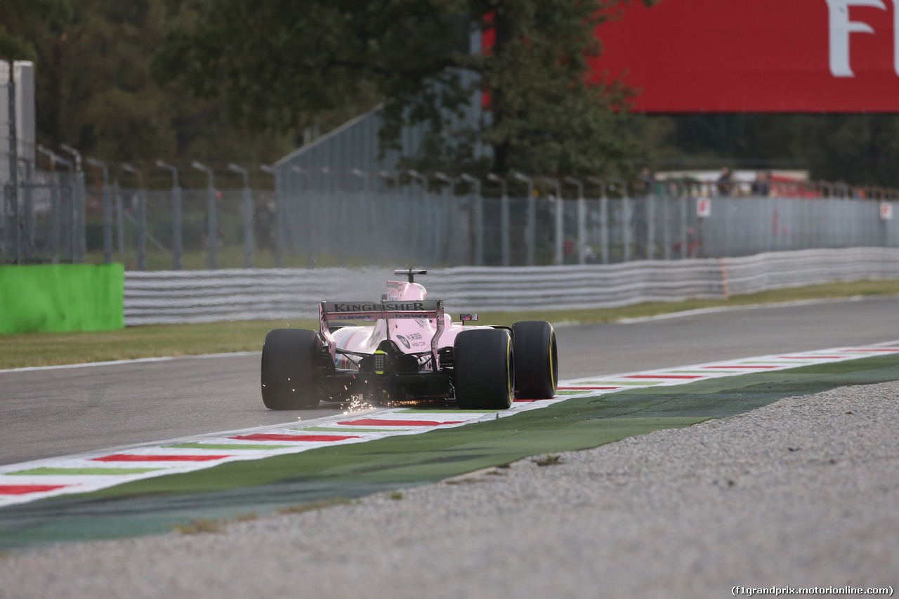 GP ITALIA, 01.09.2017- Prove Libere 1, Sergio Perez (MEX) Sahara Force India F1 VJM010