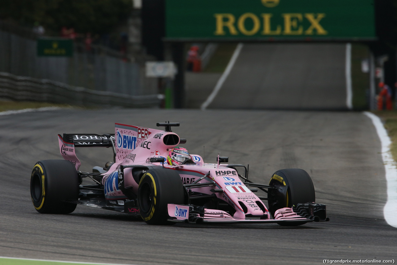 GP ITALIA, 01.09.2017- Prove Libere 1, Sergio Perez (MEX) Sahara Force India F1 VJM010