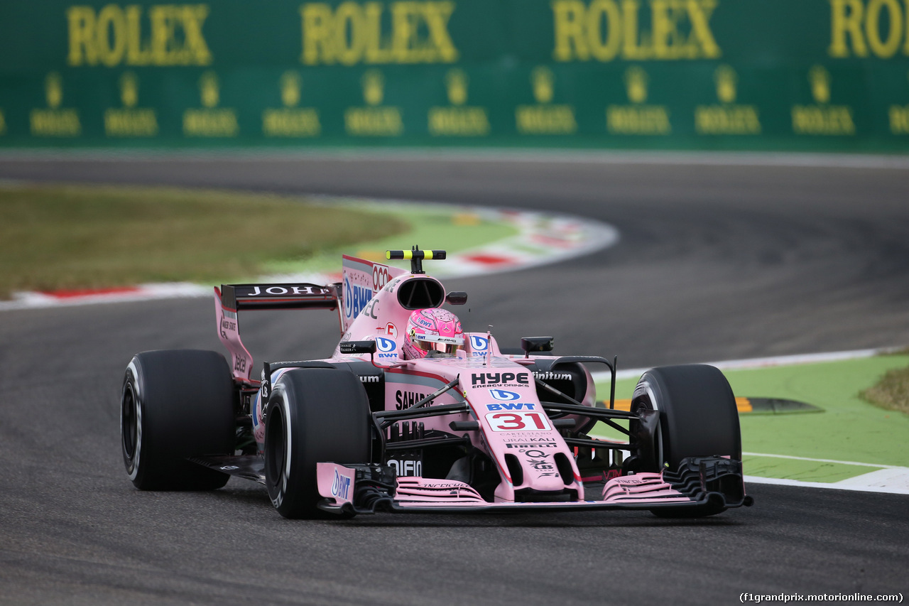 GP ITALIA, 01.09.2017- Prove Libere 1,  Esteban Ocon (FRA) Sahara Force India F1 VJM10