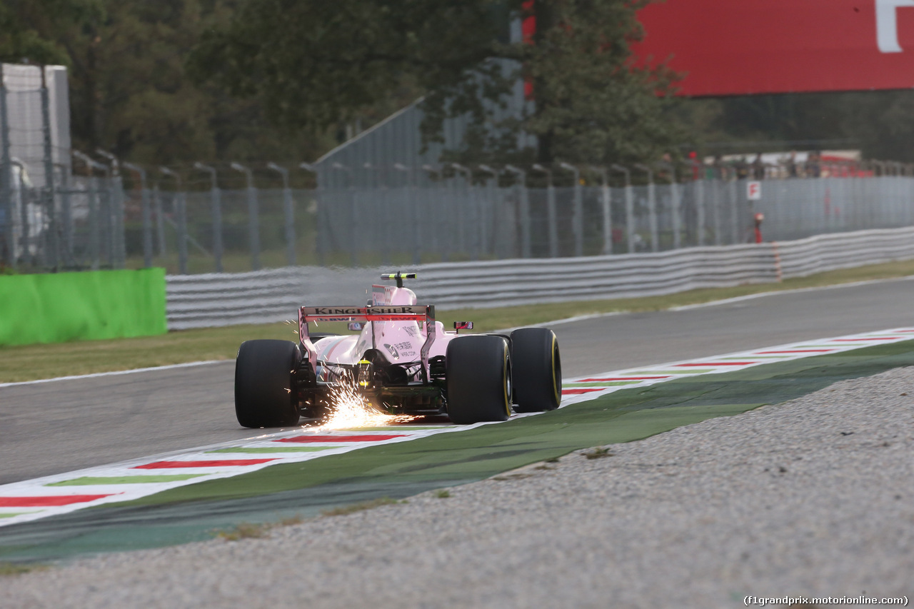 GP ITALIA, 01.09.2017- Prove Libere 1,  Esteban Ocon (FRA) Sahara Force India F1 VJM10