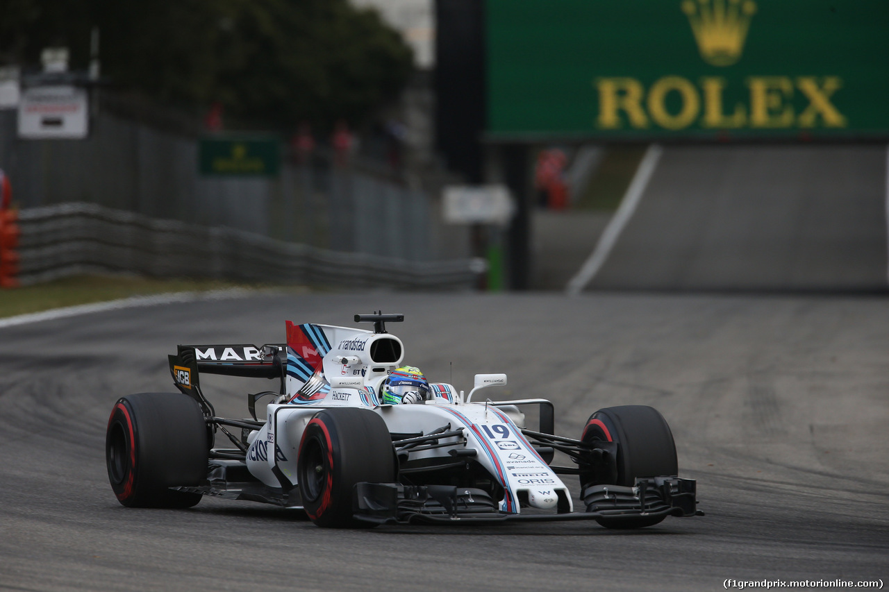 GP ITALIA, 01.09.2017- Felipe Massa (BRA) Williams F1 Team FW40