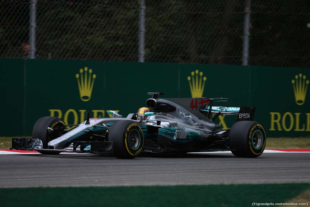 GP ITALIA, 01.09.2017- Prove Libere 1, Lewis Hamilton (GBR) Mercedes AMG F1 W08