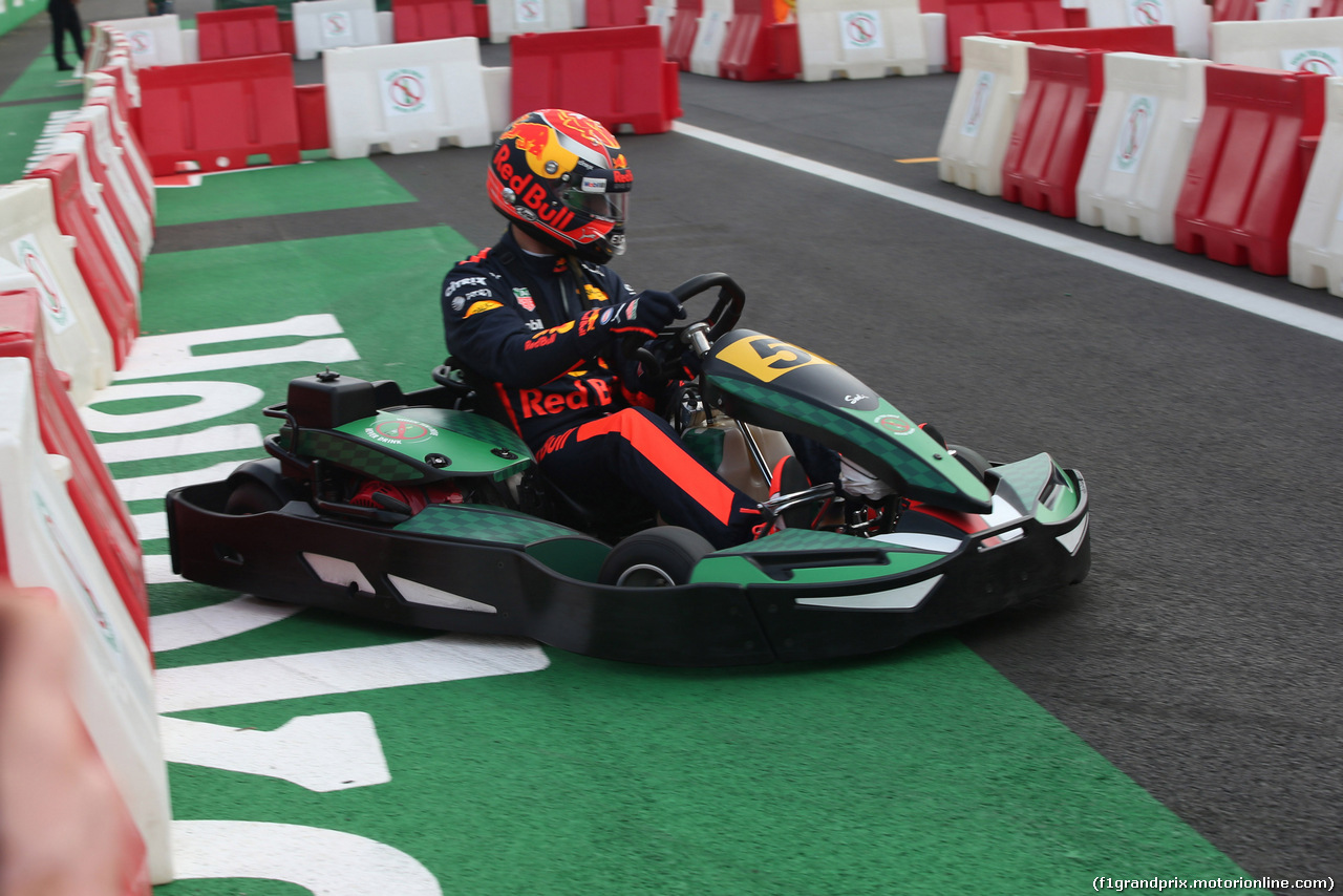 GP ITALIA, 31.08.2017- the GoKart race, Max Verstappen (NED) Red Bull Racing RB13