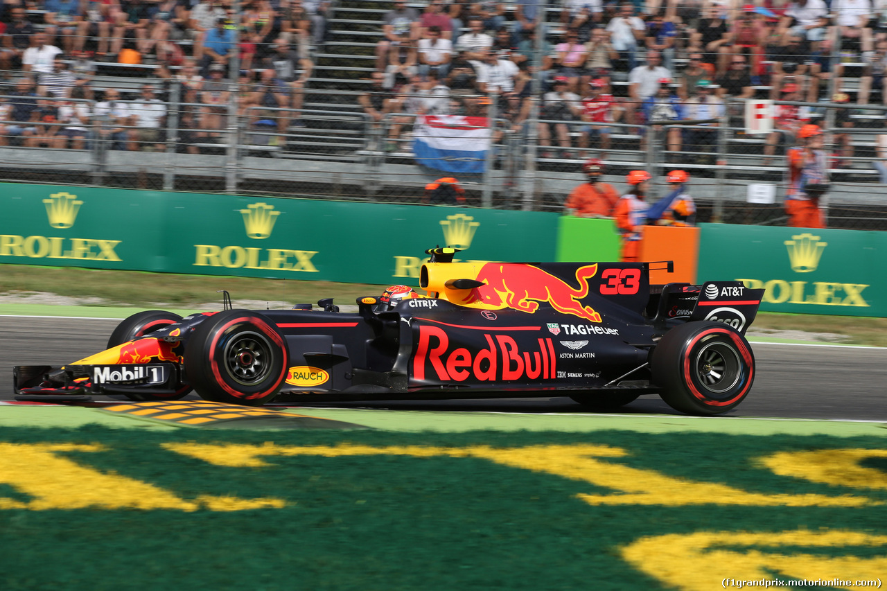 GP ITALIA, 01.09.2017- Prove Libere 1, Max Verstappen (NED) Red Bull Racing RB13