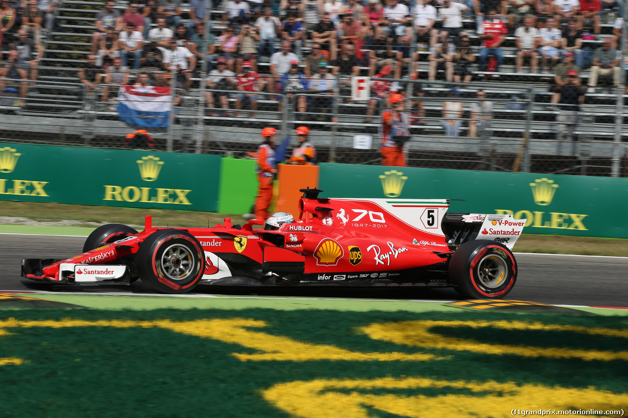 GP ITALIA, 01.09.2017- Prove Libere 1, Sebastian Vettel (GER) Ferrari SF70H