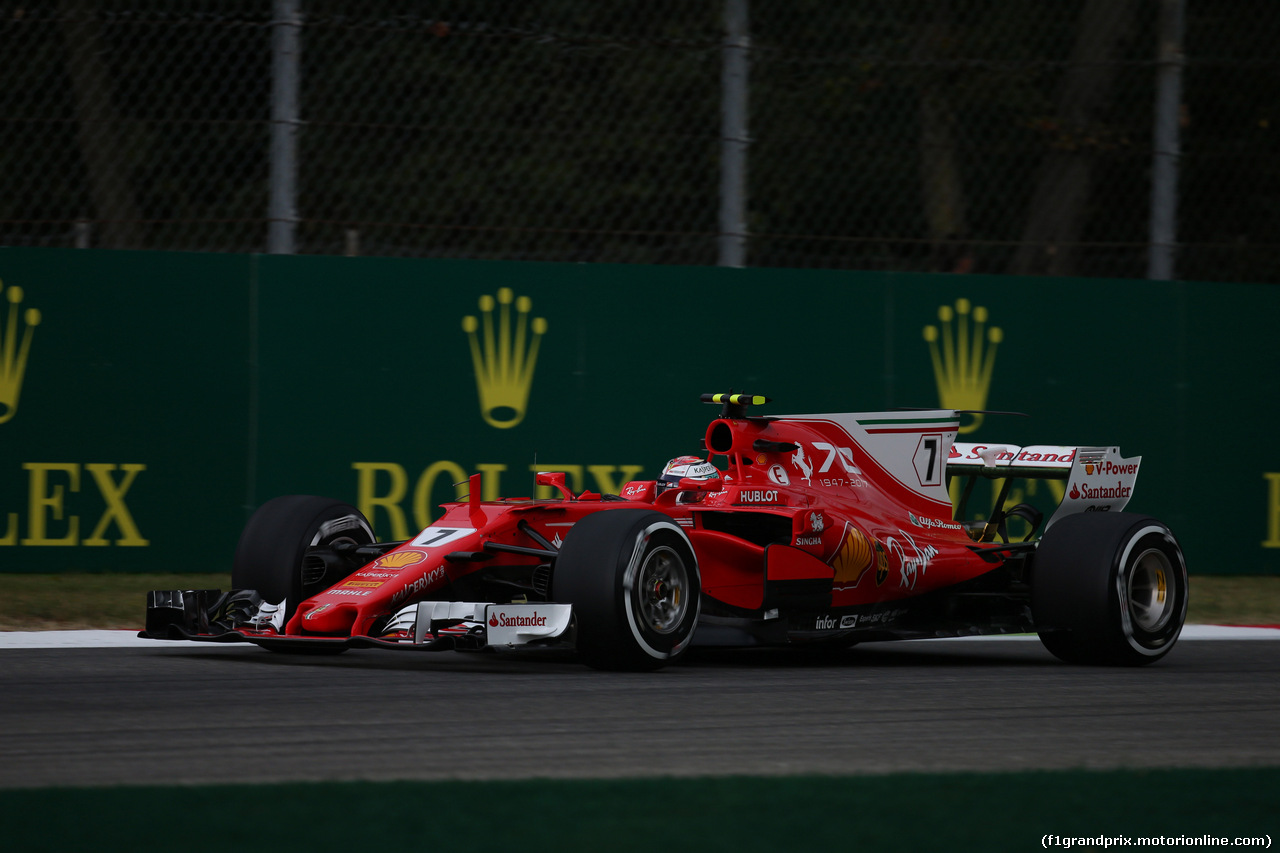 GP ITALIA, 01.09.2017- Prove Libere 1, Kimi Raikkonen (FIN) Ferrari SF70H