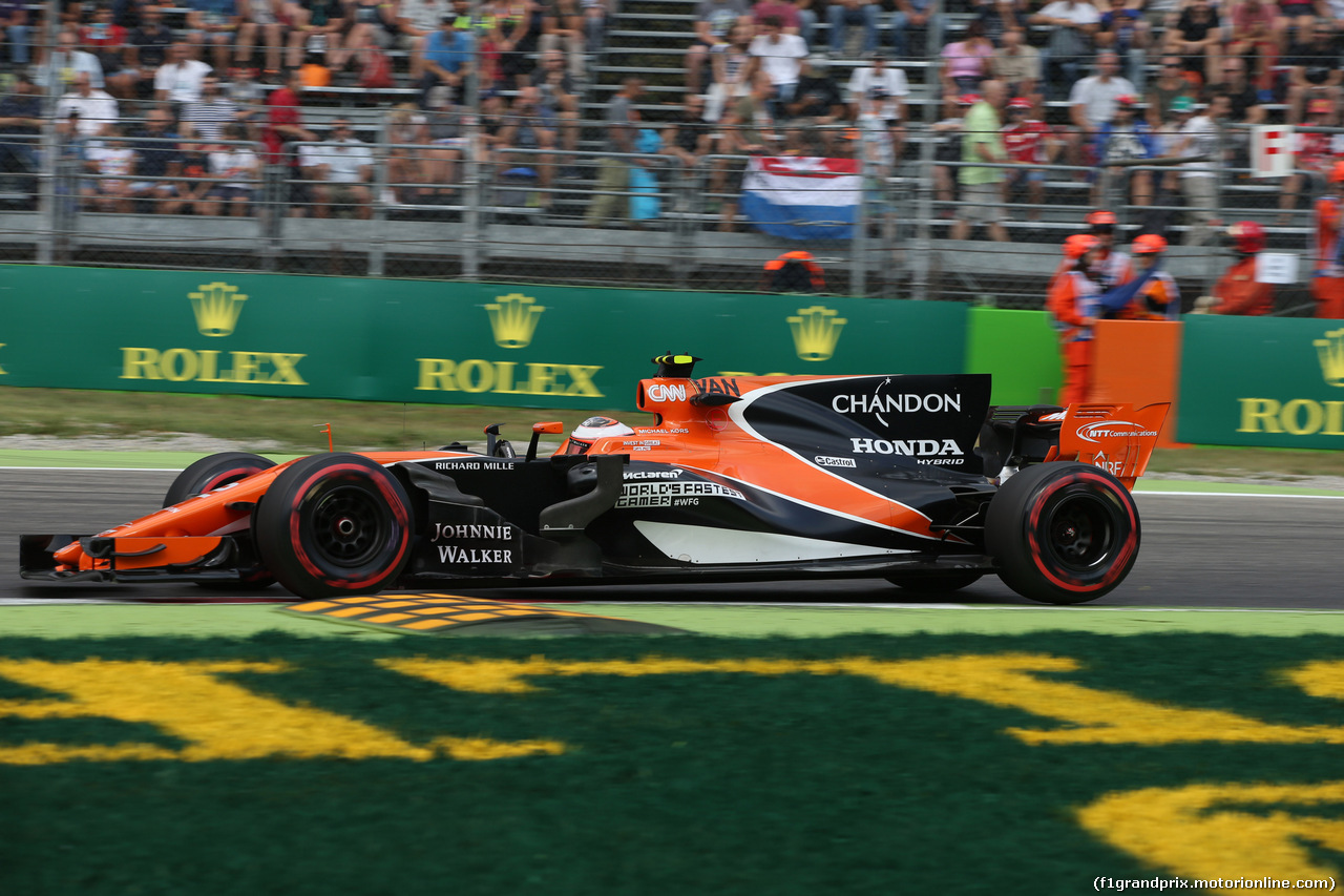 GP ITALIA, 01.09.2017- Prove Libere 1, Stoffel Vandoorne (BEL) McLaren MCL32