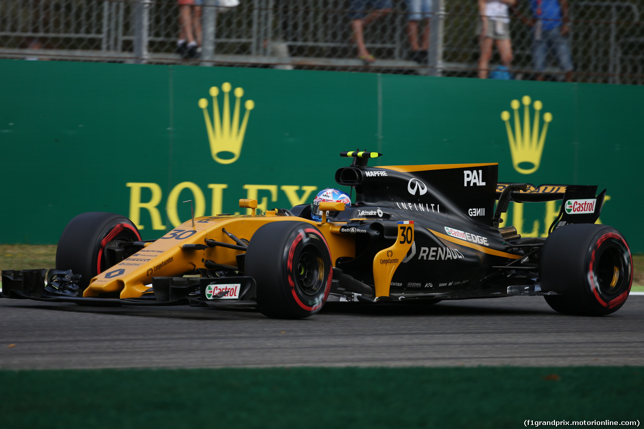 GP ITALIA, 01.09.2017- Prove Libere 1, Jolyon Palmer (GBR) Renault Sport F1 Team RS17