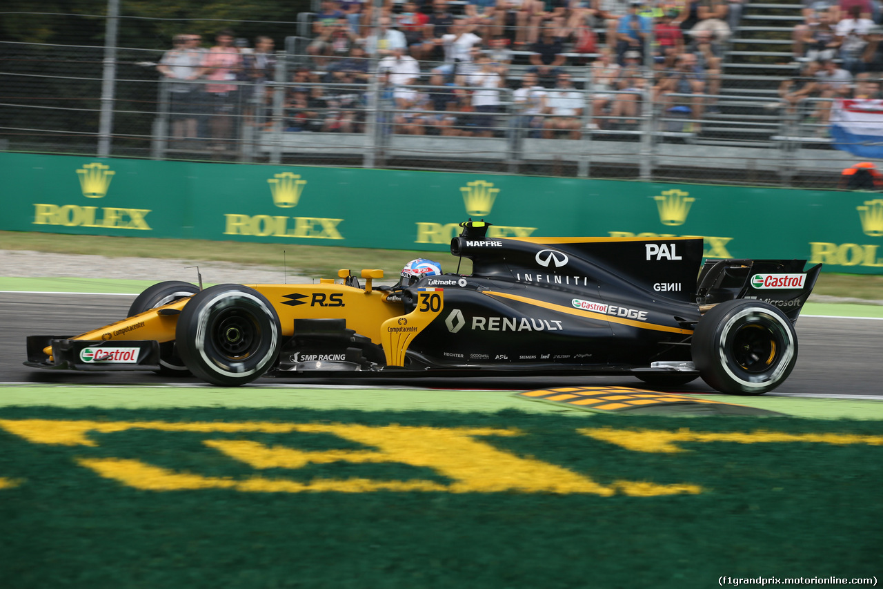 GP ITALIA, 01.09.2017- Prove Libere 1, Jolyon Palmer (GBR) Renault Sport F1 Team RS17