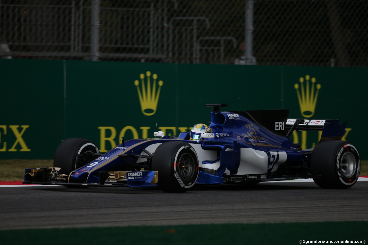 GP ITALIA, 01.09.2017- Prove Libere 1, Marcus Ericsson (SUE) Sauber C36