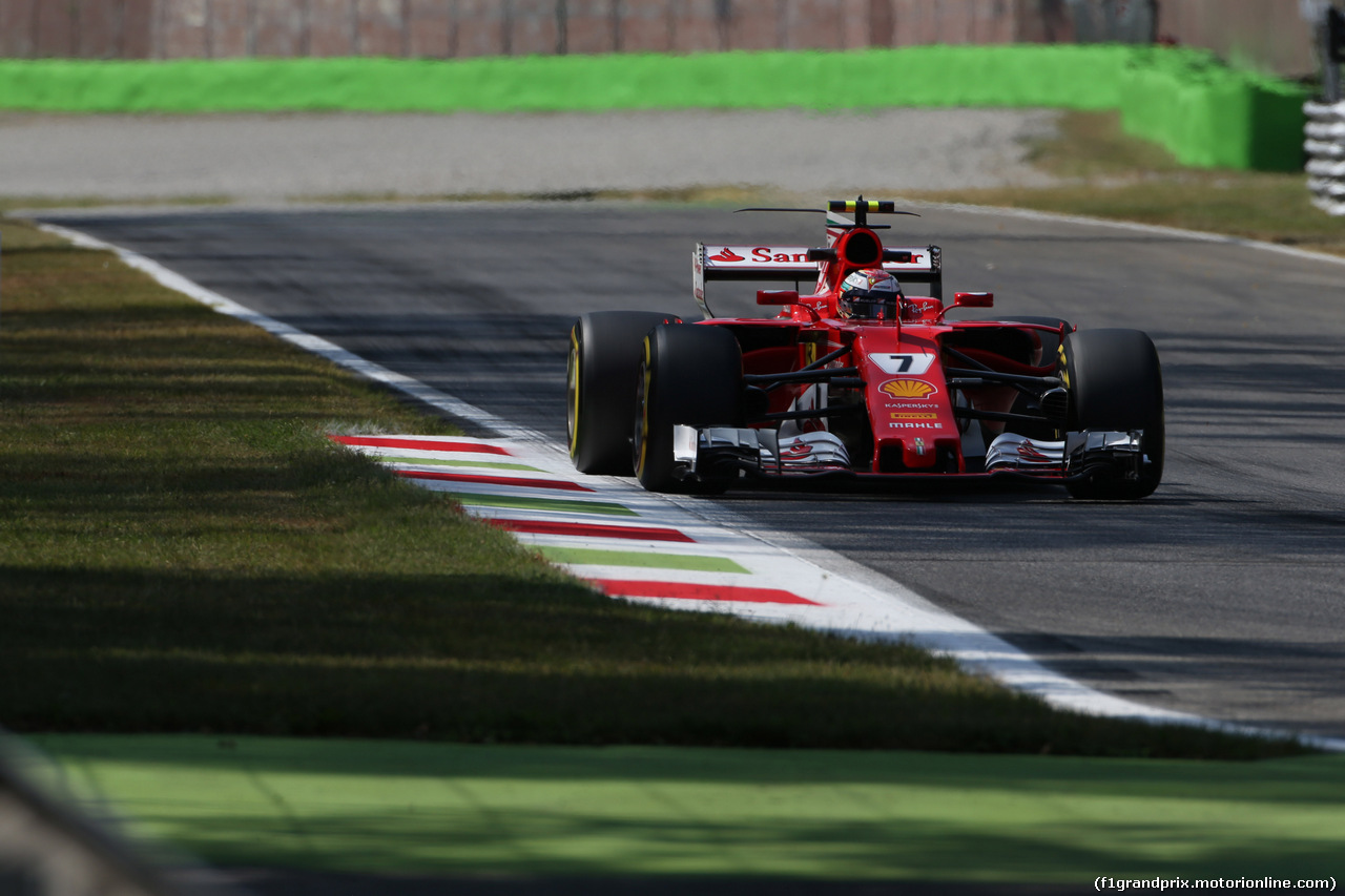 GP ITALIA, 01.09.2017- Prove Libere 2, Kimi Raikkonen (FIN) Ferrari SF70H