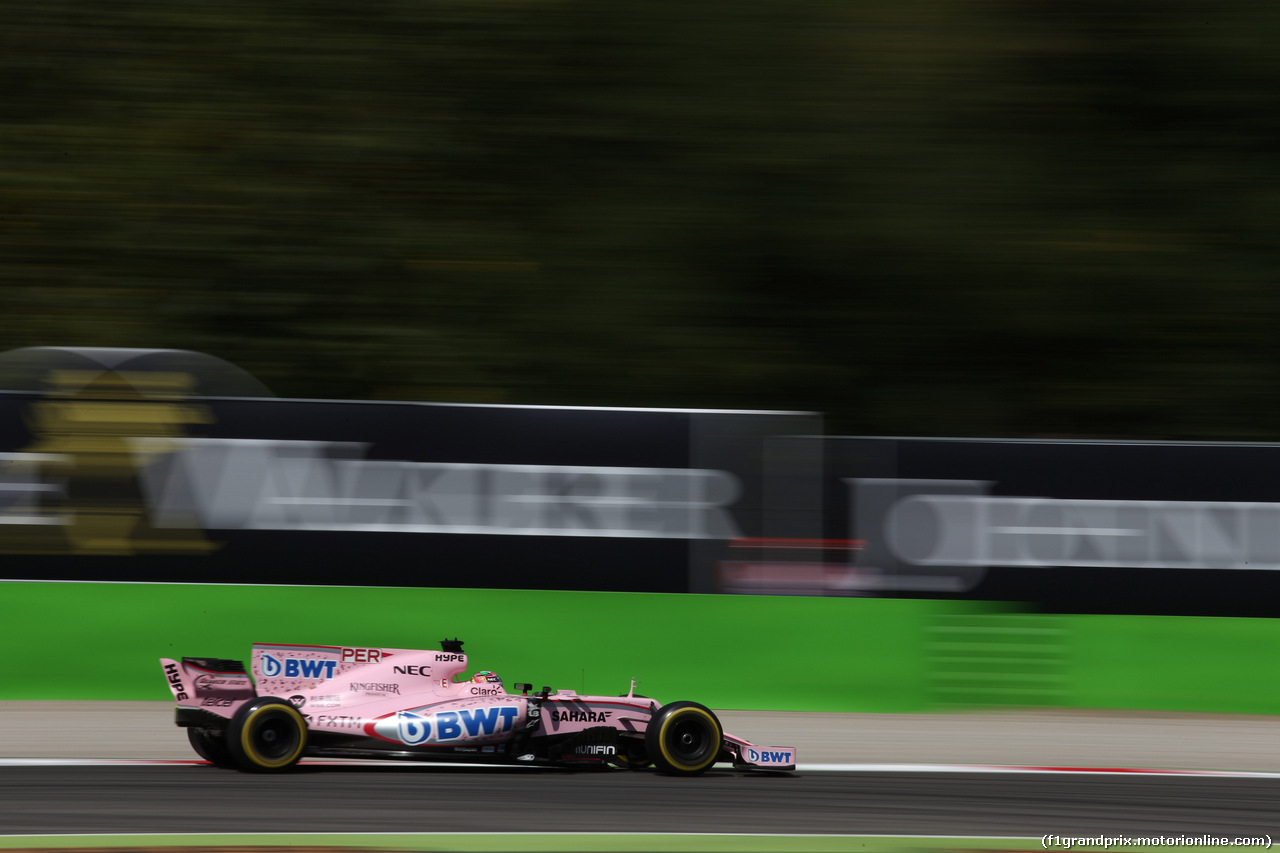 GP ITALIA, 01.09.2017- Prove Libere 2, Sergio Perez (MEX) Sahara Force India F1 VJM010