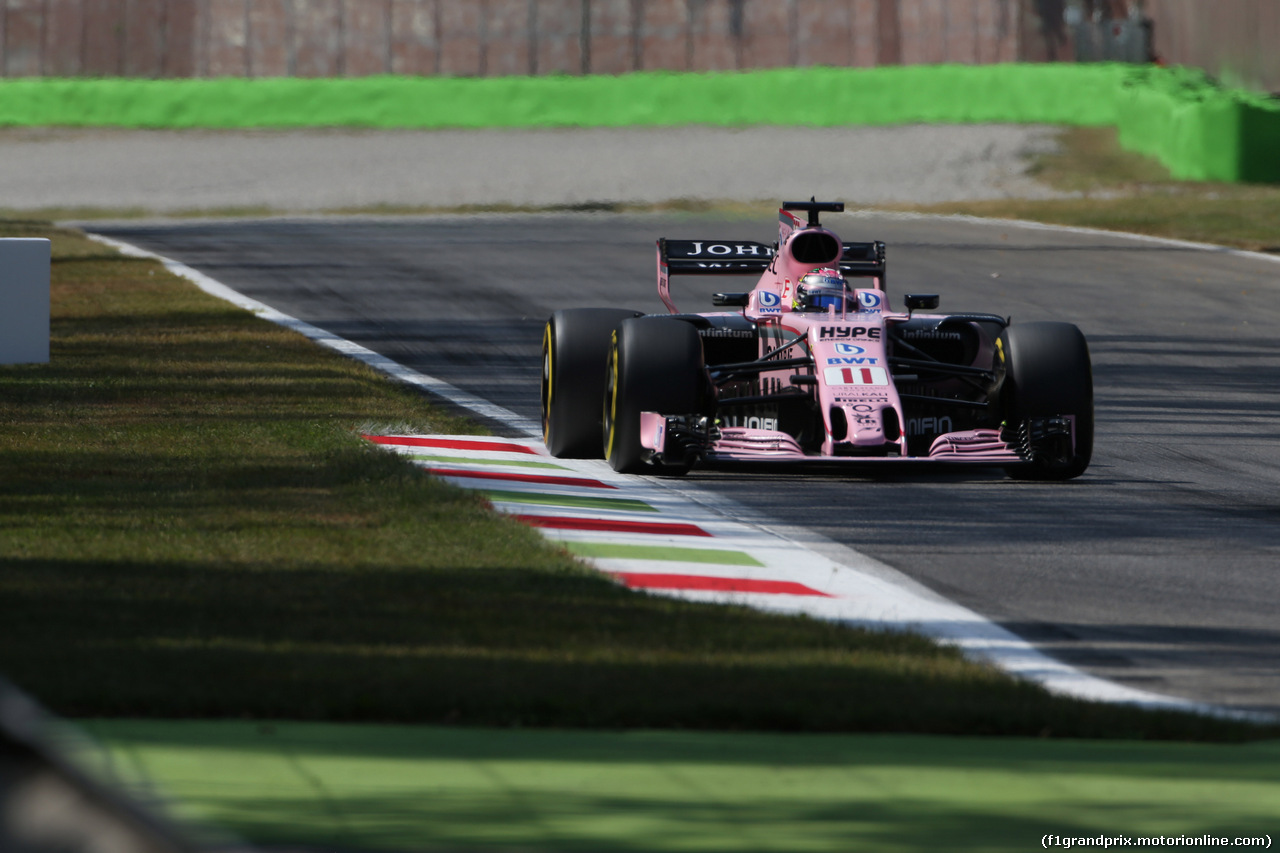 GP ITALIA, 01.09.2017- Prove Libere 2, Sergio Perez (MEX) Sahara Force India F1 VJM010