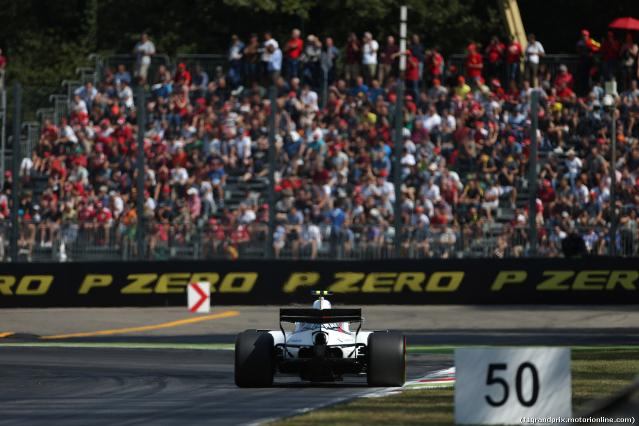 GP ITALIA, 01.09.2017- Prove Libere 2, Lance Stroll (CDN) Williams FW40