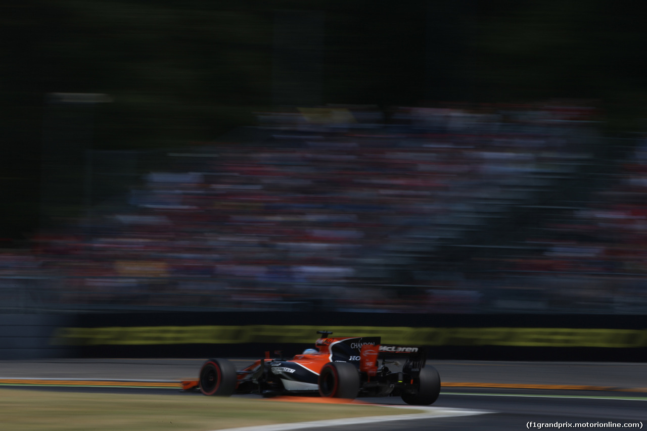 GP ITALIA, 01.09.2017- Prove Libere 2, Fernando Alonso (ESP) McLaren Honda MCL32