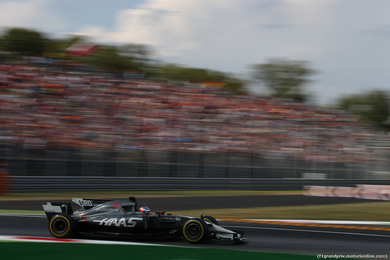 GP ITALIA, 01.09.2017- Prove Libere 2, Romain Grosjean (FRA) Haas F1 Team VF-17