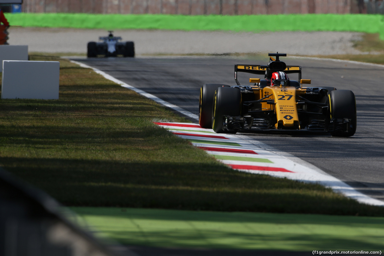 GP ITALIA, 01.09.2017- Prove Libere 2, Nico Hulkenberg (GER) Renault Sport F1 Team RS17