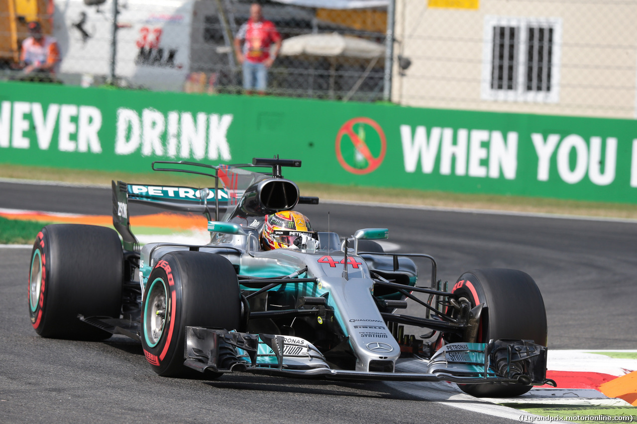 GP ITALIA, 01.09.2017- Prove Libere 2, Lewis Hamilton (GBR) Mercedes AMG F1 W08