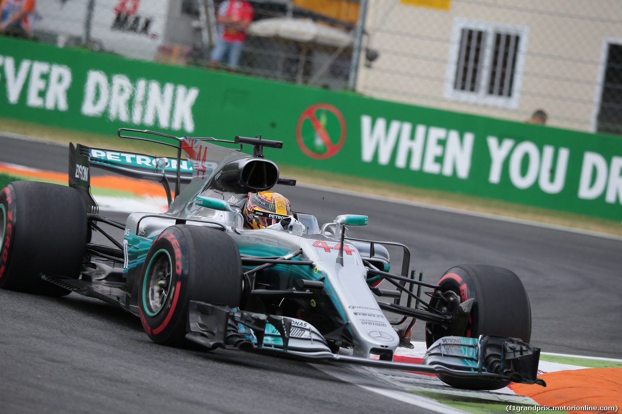 GP ITALIA, 01.09.2017- Prove Libere 2, Lewis Hamilton (GBR) Mercedes AMG F1 W08