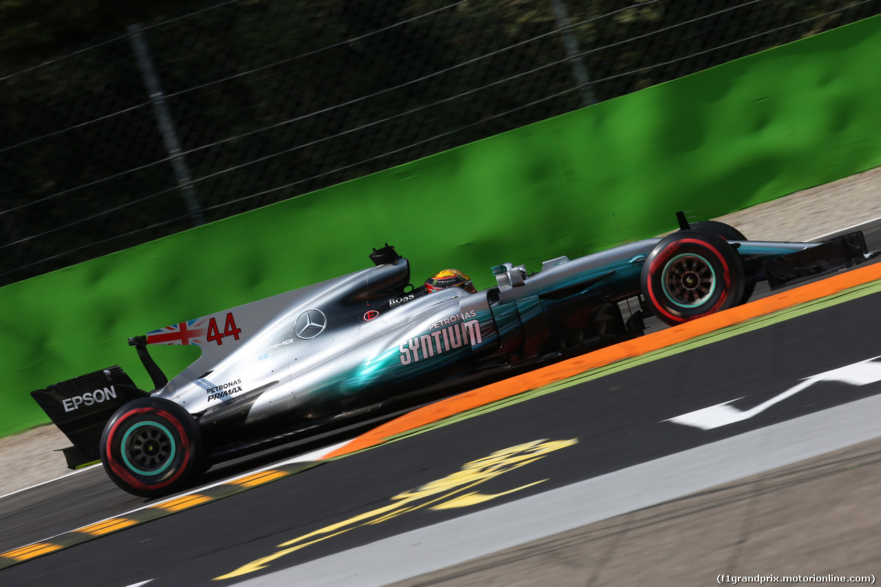 GP ITALIA, 01.09.2017- Prove Libere 2, Lewis Hamilton (GBR) Mercedes AMG F1 W08