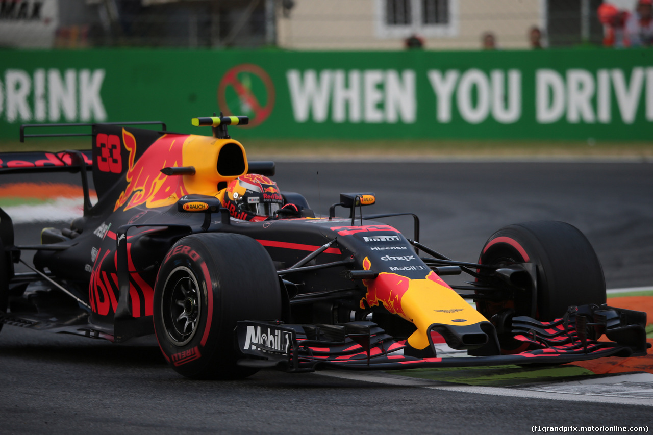 GP ITALIA, 01.09.2017- Prove Libere 2, Max Verstappen (NED) Red Bull Racing RB13