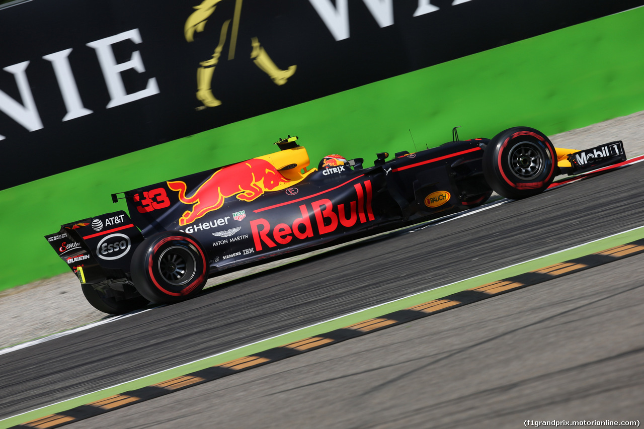 GP ITALIA, 01.09.2017- Prove Libere 2, Max Verstappen (NED) Red Bull Racing RB13