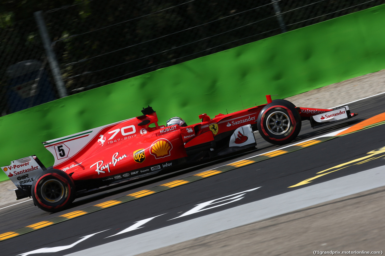 GP ITALIA, 01.09.2017- Prove Libere 2, Sebastian Vettel (GER) Ferrari SF70H