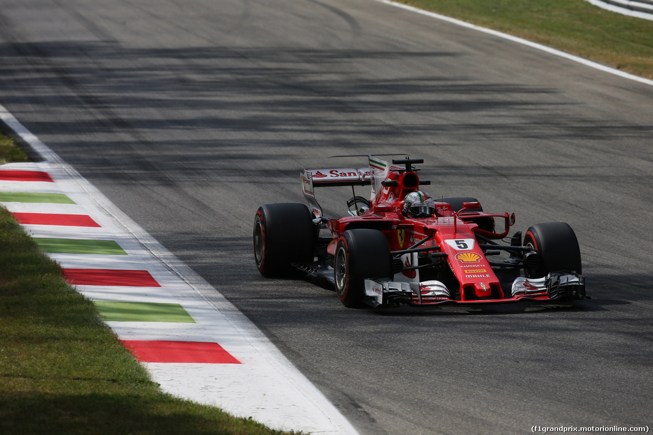 GP ITALIA, 01.09.2017- Prove Libere 2, Sebastian Vettel (GER) Ferrari SF70H