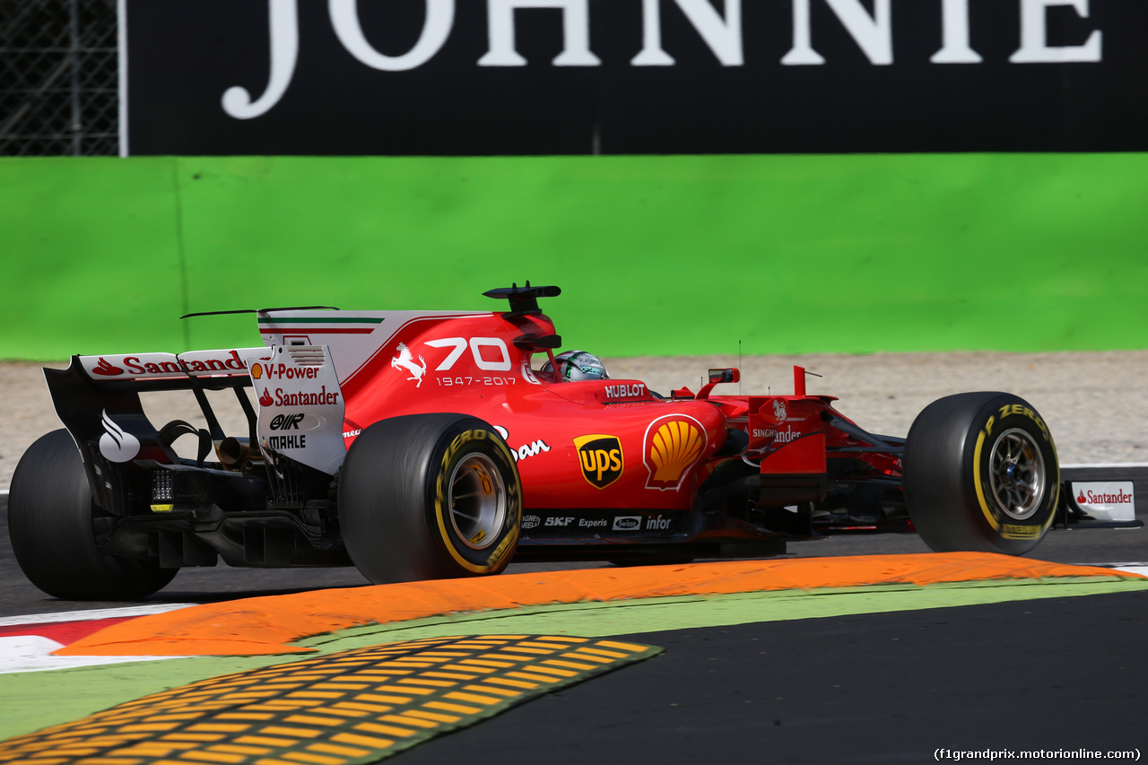 GP ITALIA, 01.09.2017- Prove Libere 2, Sebastian Vettel (GER) Ferrari SF70H