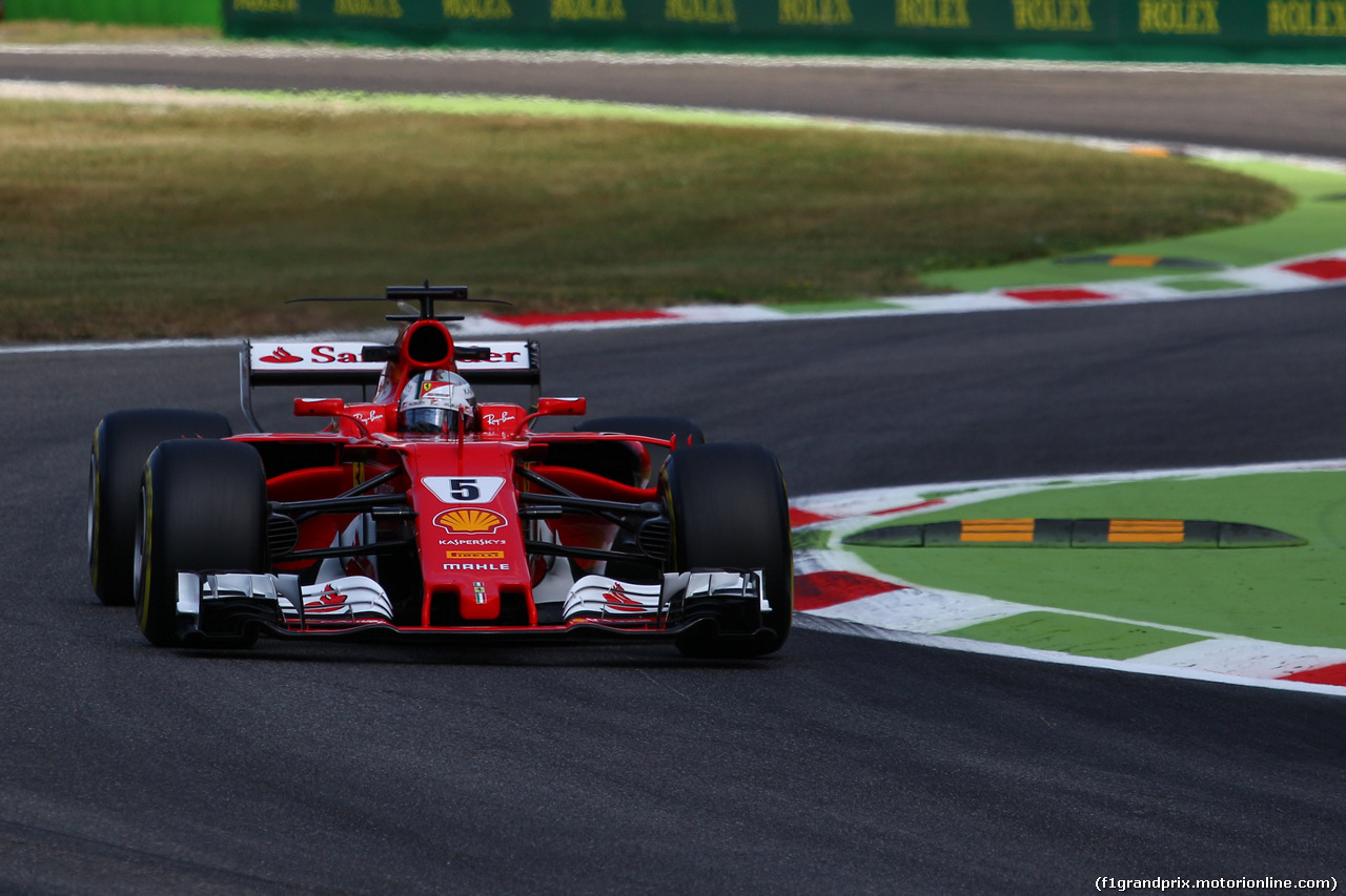 GP ITALIA, 01.09.2017- Prove Libere 2, Sebastian Vettel (GER) Ferrari SF70H