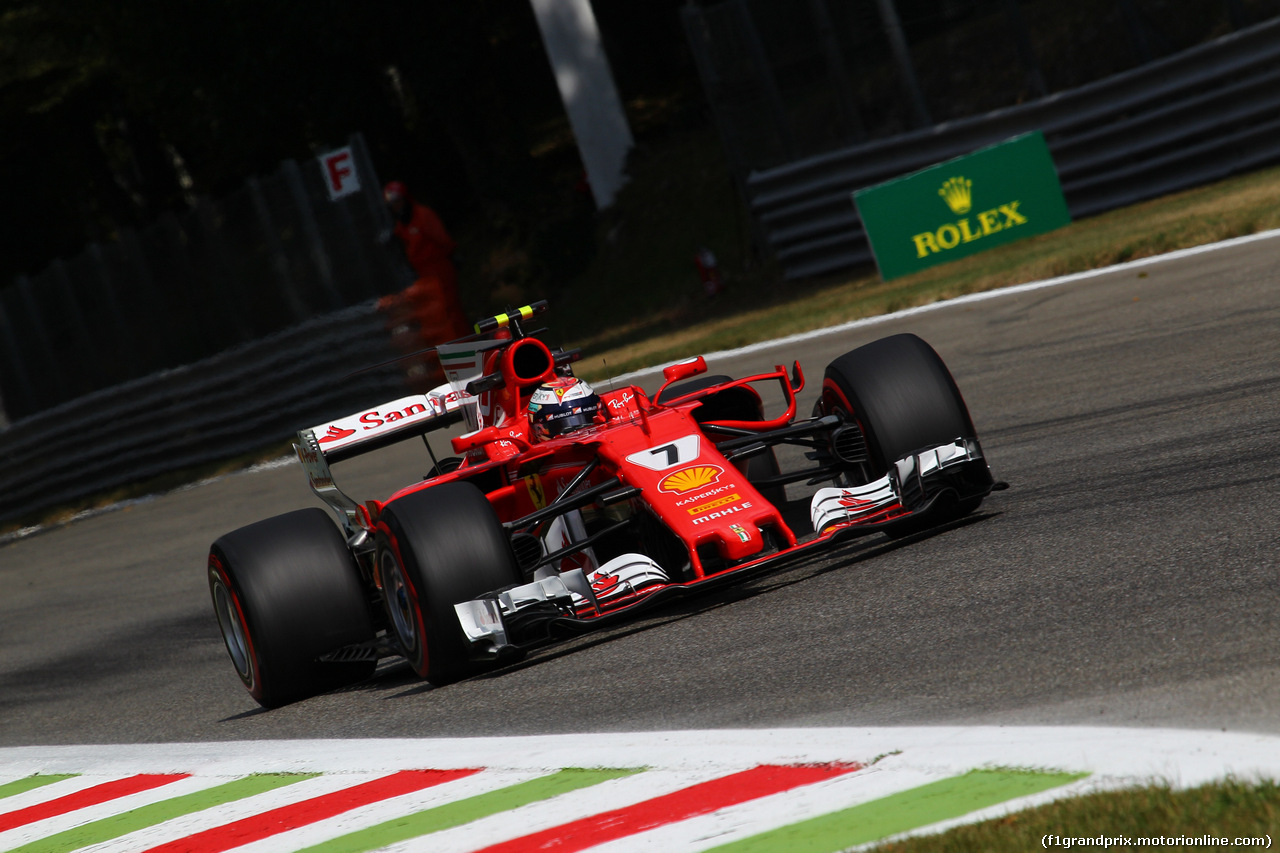 GP ITALIA, 01.09.2017- Prove Libere 2, Kimi Raikkonen (FIN) Ferrari SF70H