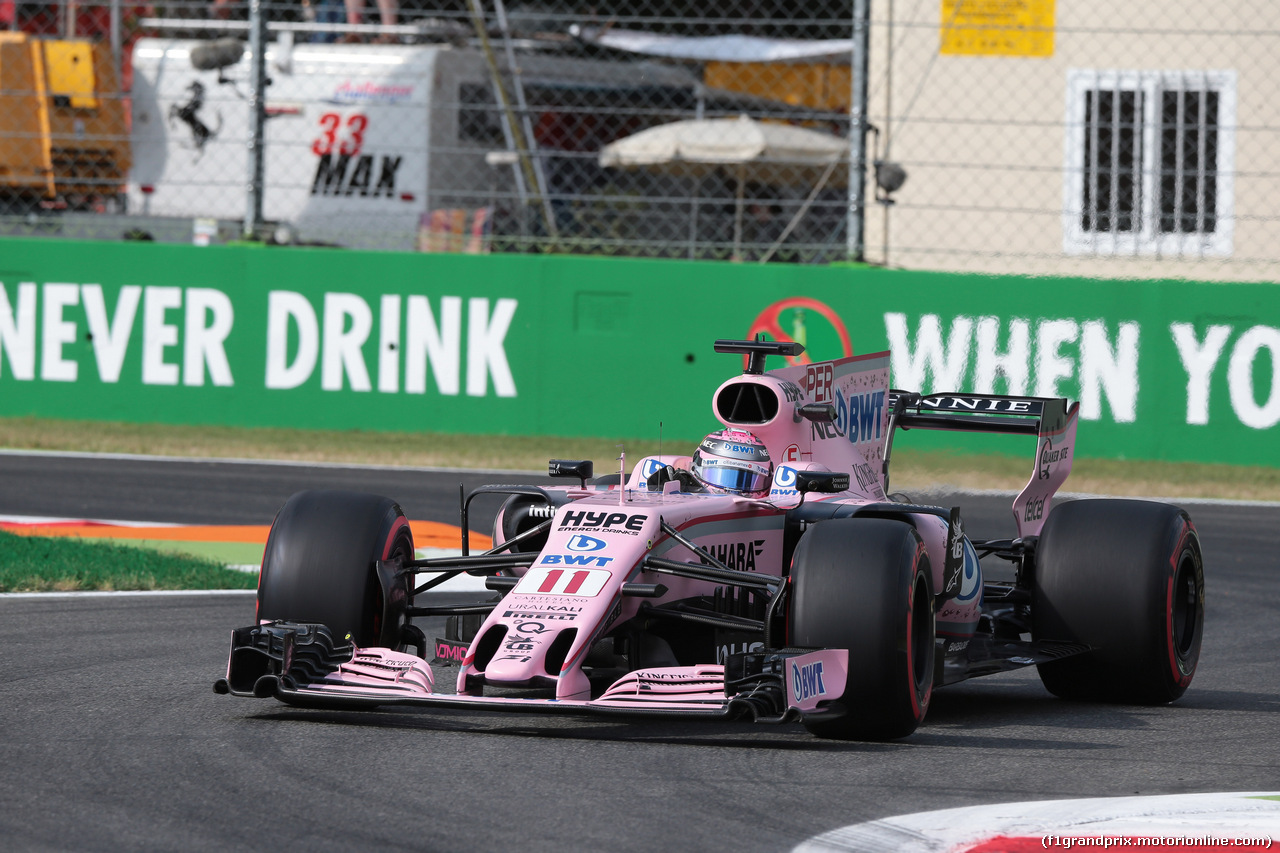 GP ITALIA, 01.09.2017- Prove Libere 2, Sergio Perez (MEX) Sahara Force India F1 VJM010