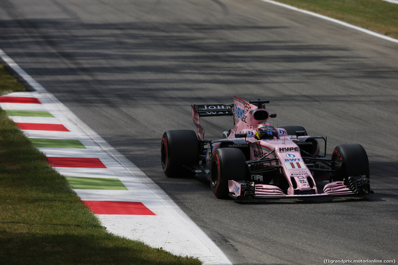 GP ITALIA, 01.09.2017- Prove Libere 2, Sergio Perez (MEX) Sahara Force India F1 VJM010