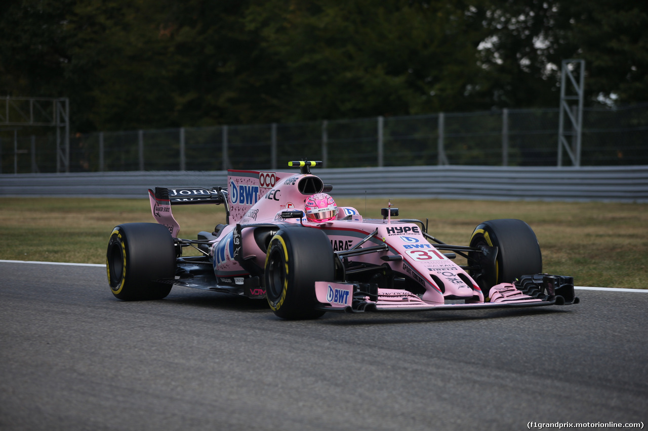 GP ITALIA, 01.09.2017- Prove Libere 2, Esteban Ocon (FRA) Sahara Force India F1 VJM10