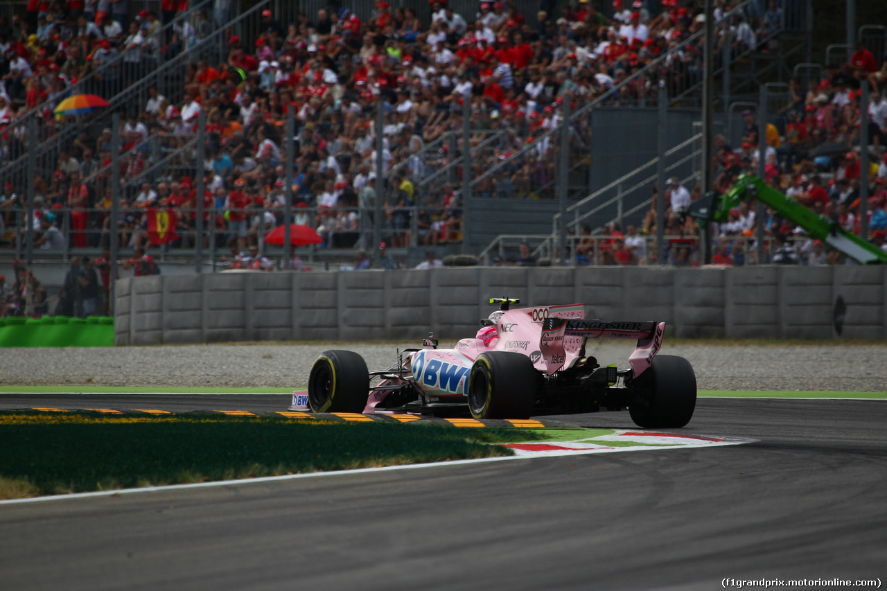 GP ITALIA, 01.09.2017- Prove Libere 2, Esteban Ocon (FRA) Sahara Force India F1 VJM10