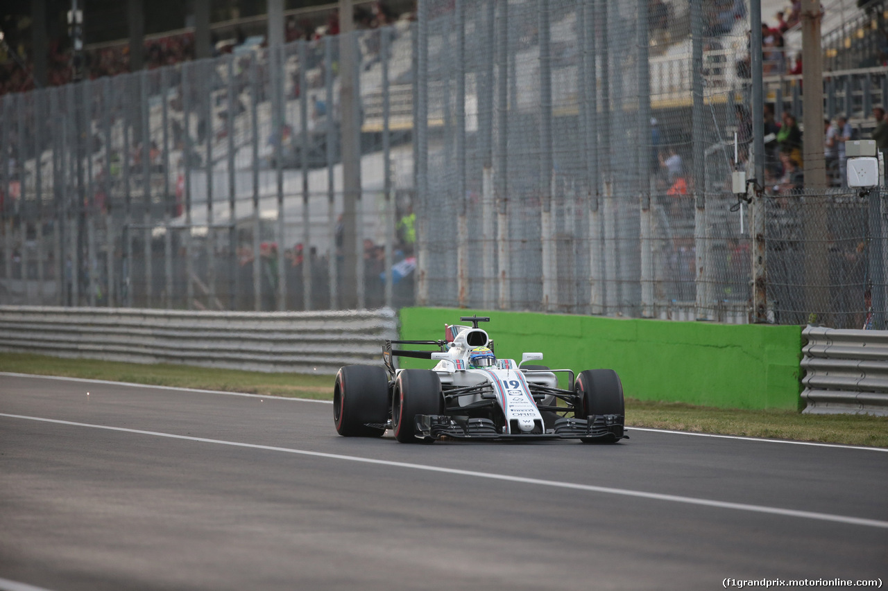 GP ITALIA, 01.09.2017- Prove Libere 2, Felipe Massa (BRA) Williams F1 Team FW40