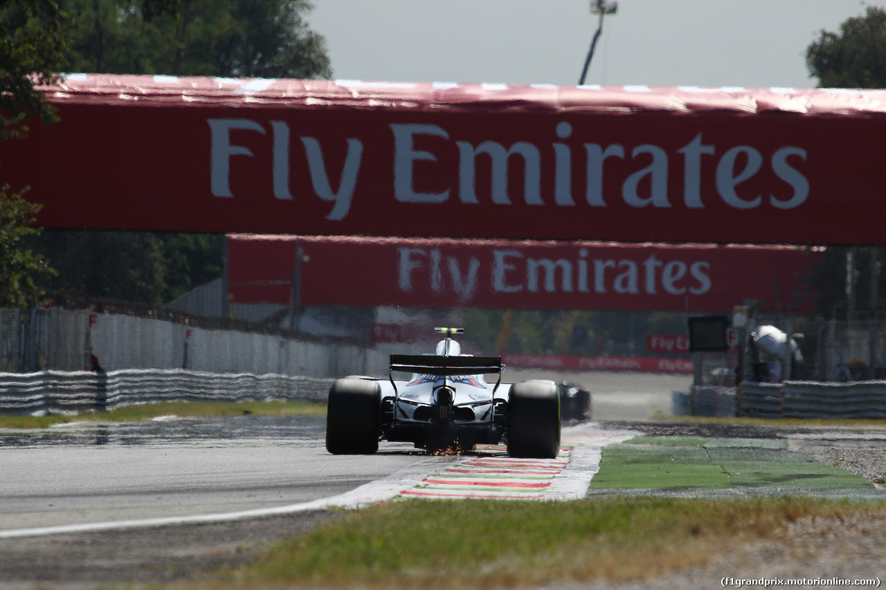 GP ITALIA, 01.09.2017- Prove Libere 2, Lance Stroll (CDN) Williams FW40