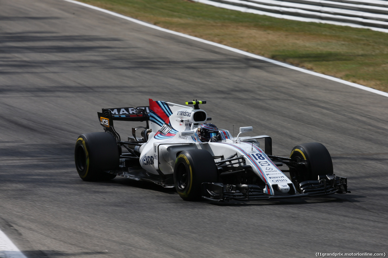 GP ITALIA, 01.09.2017- Prove Libere 2, Lance Stroll (CDN) Williams FW40