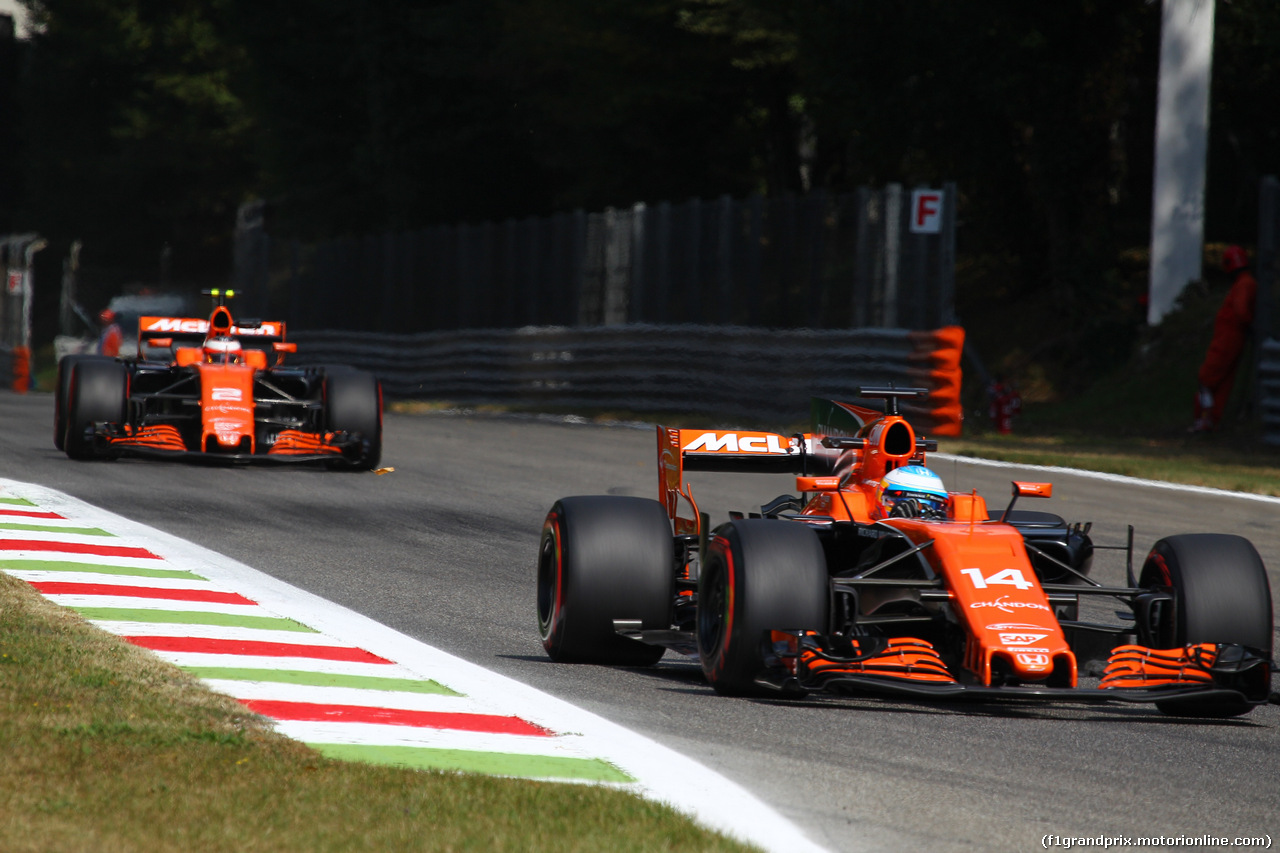 GP ITALIA, 01.09.2017- Prove Libere 2, Fernando Alonso (ESP) McLaren Honda MCL32