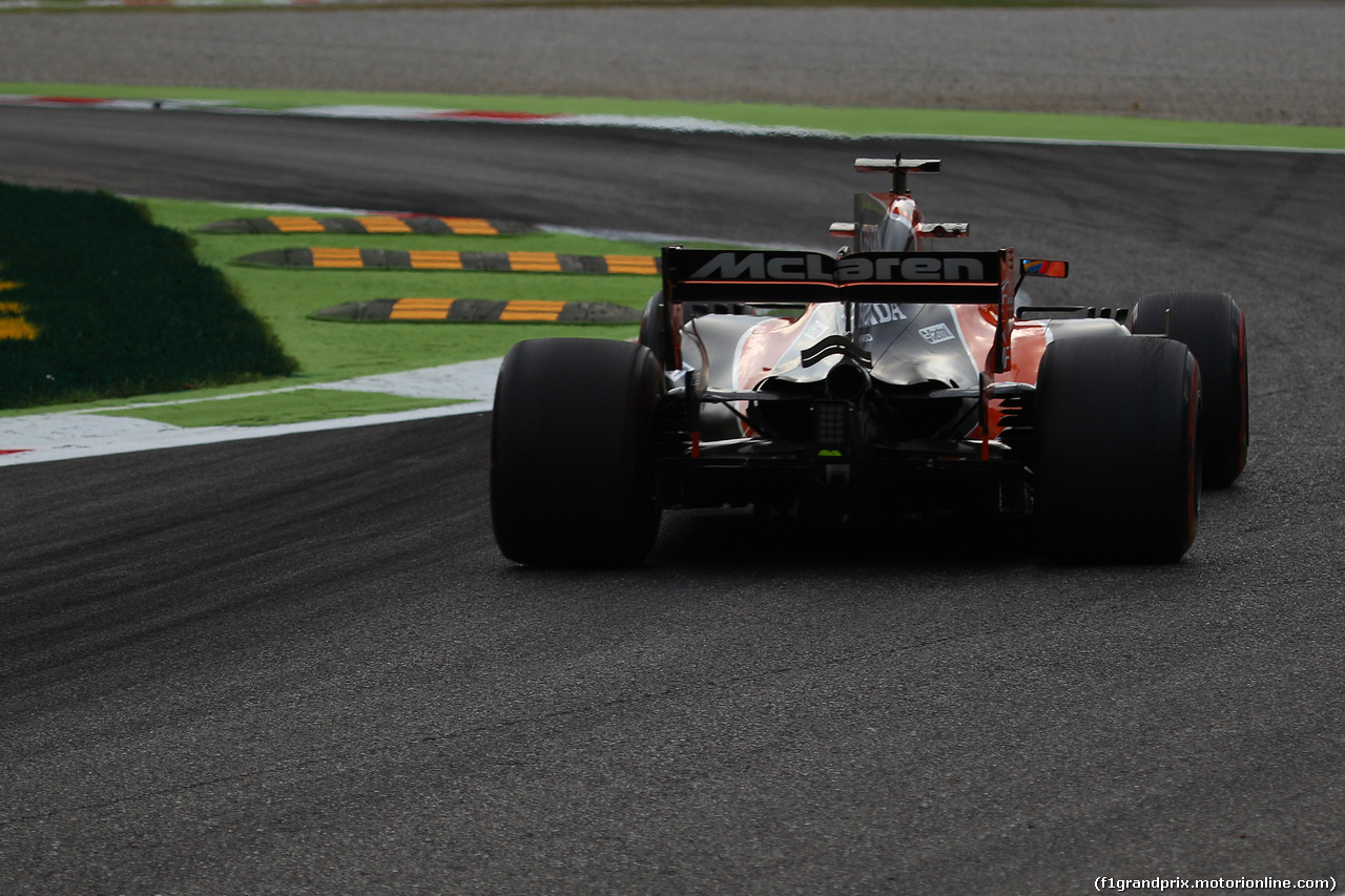 GP ITALIA, 01.09.2017- Prove Libere 2, Fernando Alonso (ESP) McLaren Honda MCL32