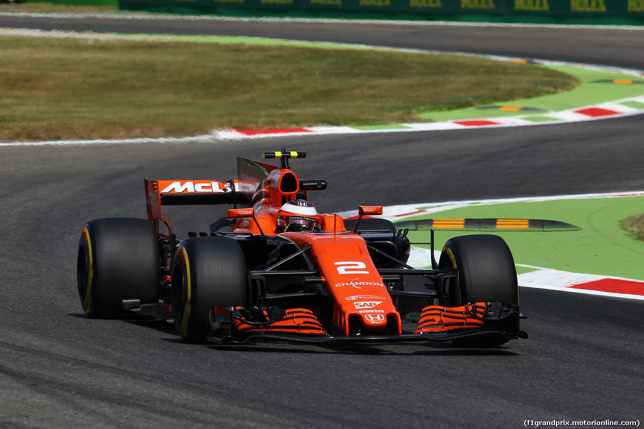 GP ITALIA, 01.09.2017- Prove Libere 2, Stoffel Vandoorne (BEL) McLaren MCL32