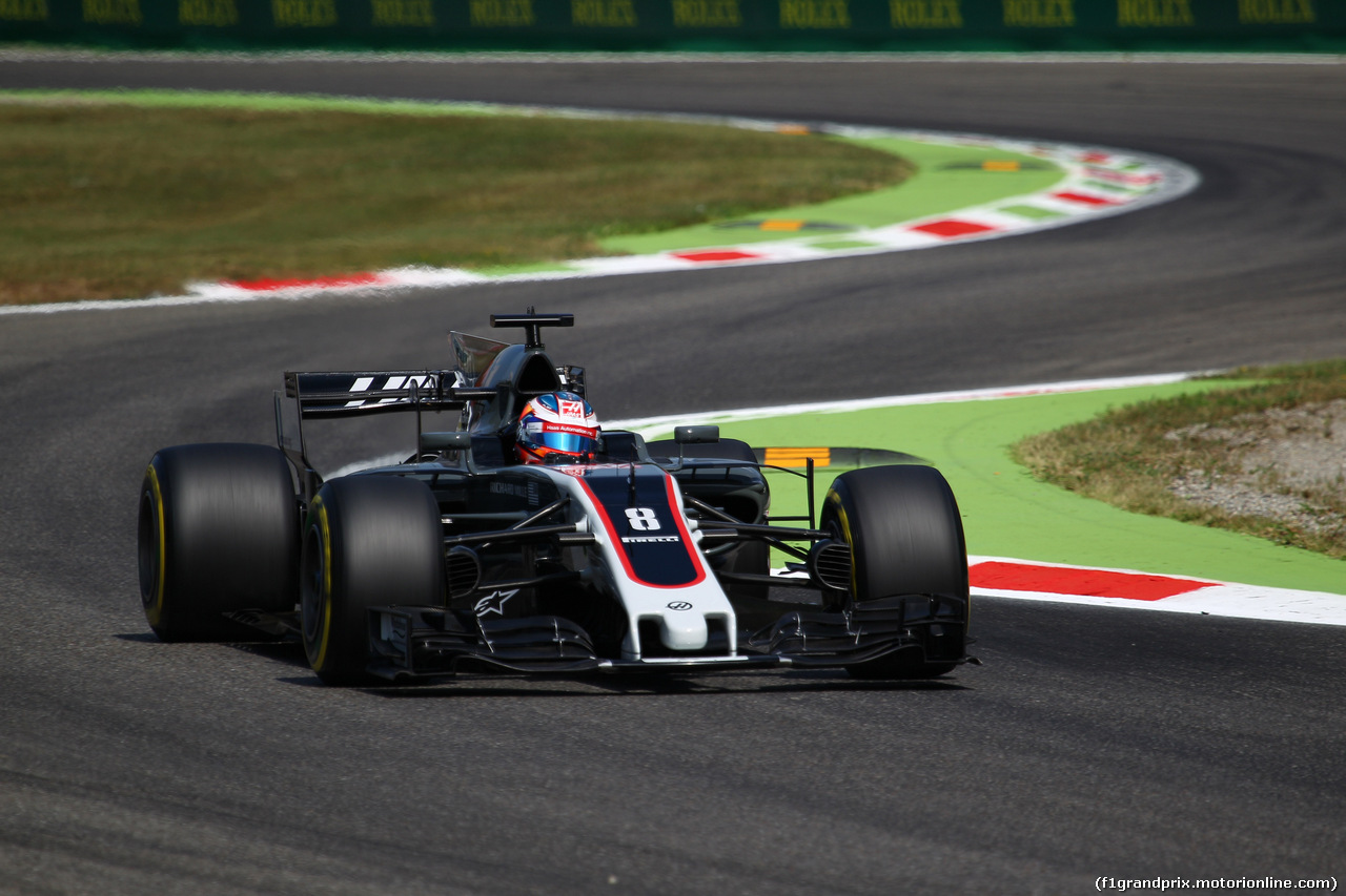 GP ITALIA, 01.09.2017- Prove Libere 2, Romain Grosjean (FRA) Haas F1 Team VF-17