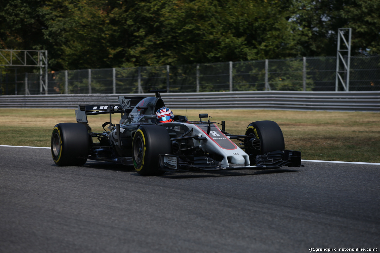 GP ITALIA, 01.09.2017- Prove Libere 2, Romain Grosjean (FRA) Haas F1 Team VF-17