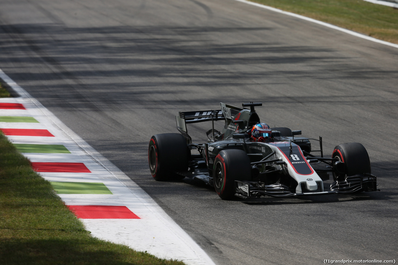 GP ITALIA, 01.09.2017- Prove Libere 2, Romain Grosjean (FRA) Haas F1 Team VF-17