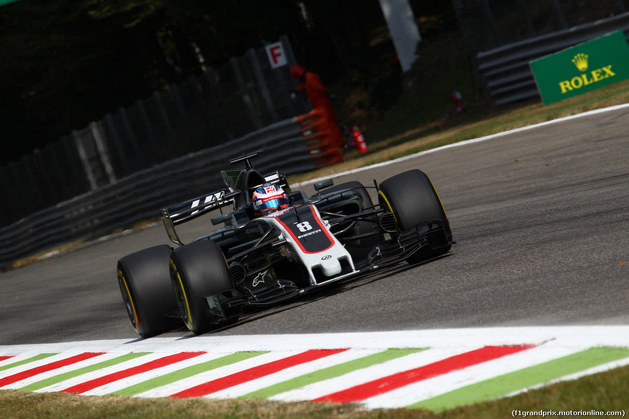 GP ITALIA, 01.09.2017- Prove Libere 2, Romain Grosjean (FRA) Haas F1 Team VF-17